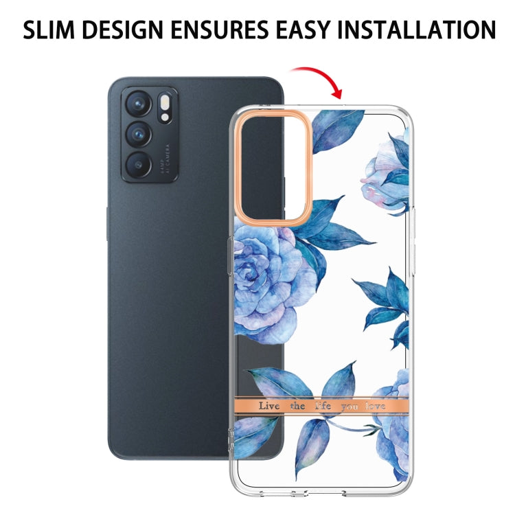 For OPPO Reno6 5G Flowers and Plants Series IMD TPU Phone Case