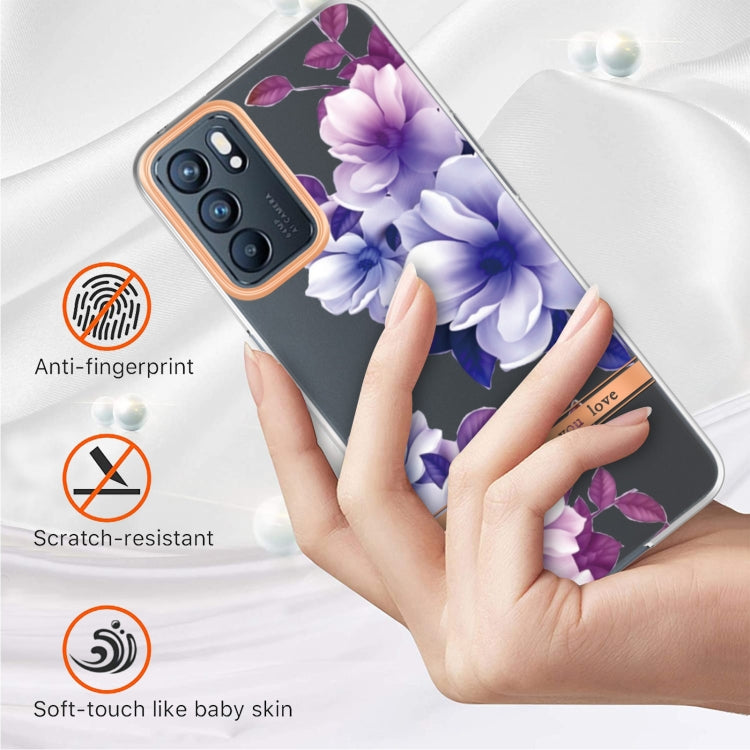For OPPO Reno6 5G Flowers and Plants Series IMD TPU Phone Case