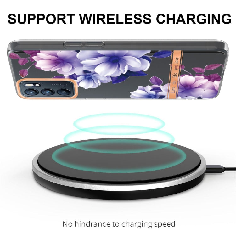 For OPPO Reno6 5G Flowers and Plants Series IMD TPU Phone Case