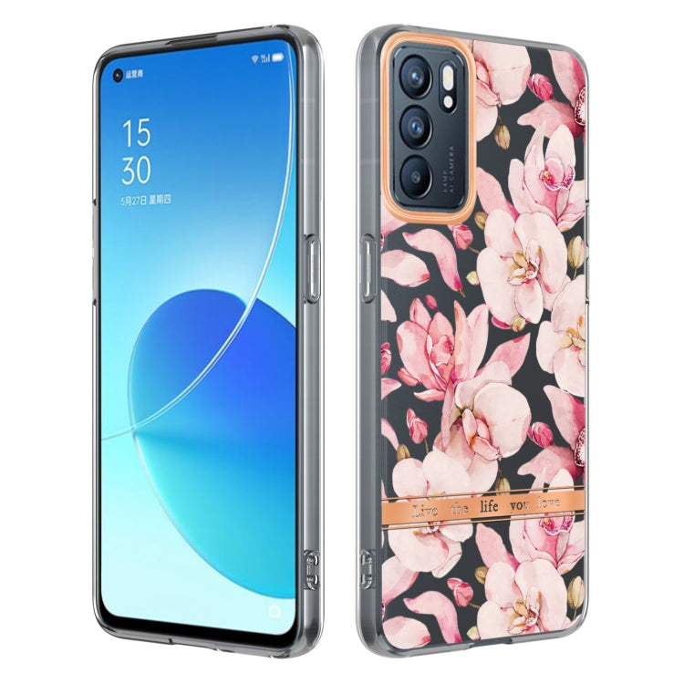 For OPPO Reno6 5G Flowers and Plants Series IMD TPU Phone Case