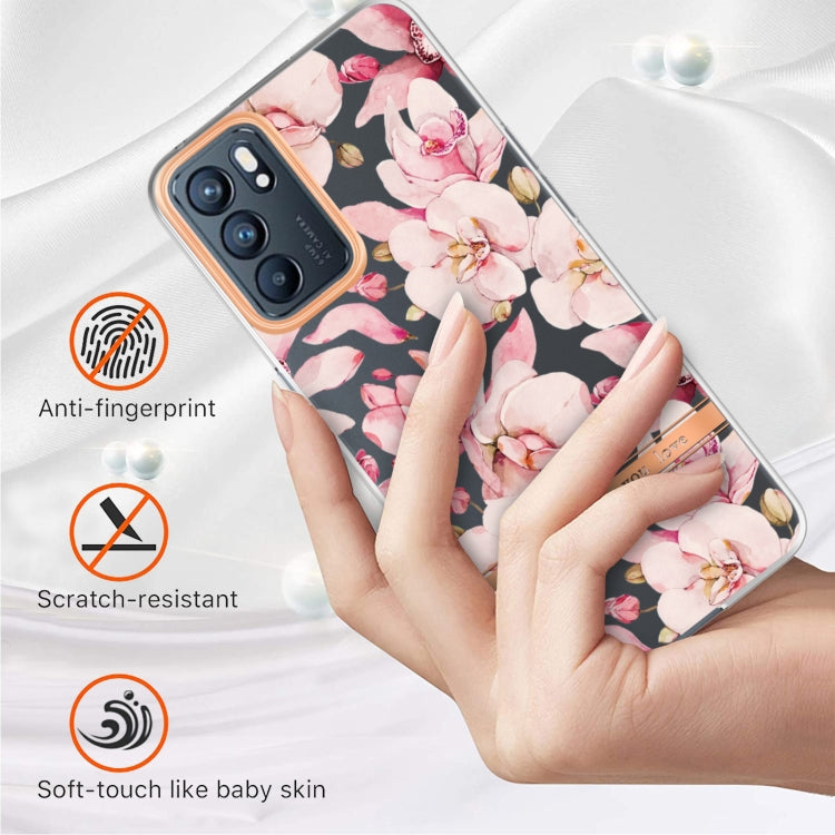 For OPPO Reno6 5G Flowers and Plants Series IMD TPU Phone Case