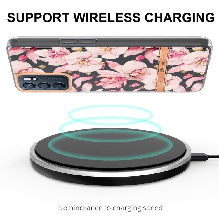 For OPPO Reno6 5G Flowers and Plants Series IMD TPU Phone Case