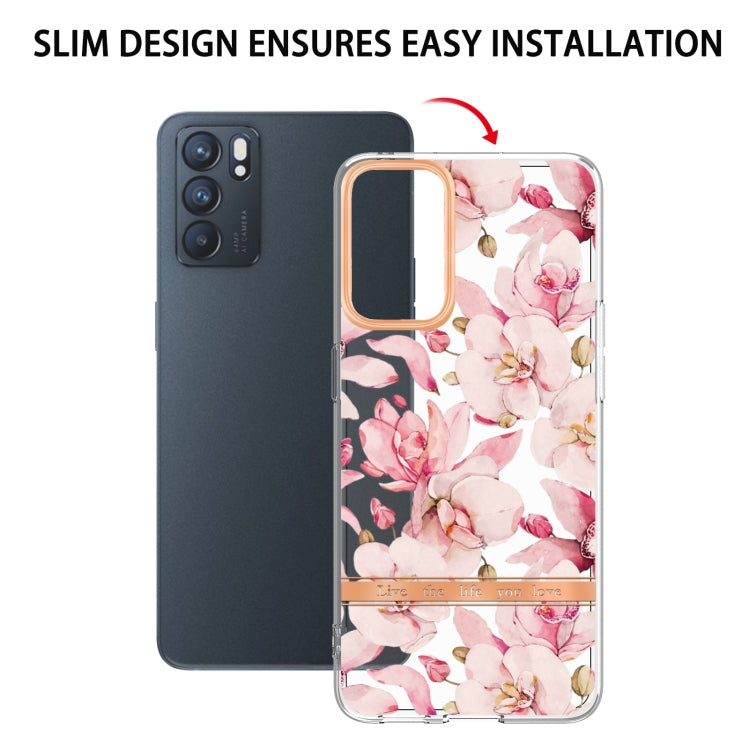 For OPPO Reno6 5G Flowers and Plants Series IMD TPU Phone Case