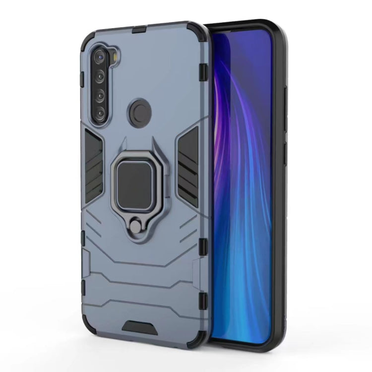 For Xiaomi Redmi Note 8T PC + TPU Shockproof Protective Case with Magnetic Ring Holder
