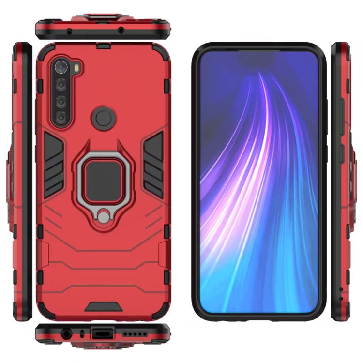 For Xiaomi Redmi Note 8T PC + TPU Shockproof Protective Case with Magnetic Ring Holder