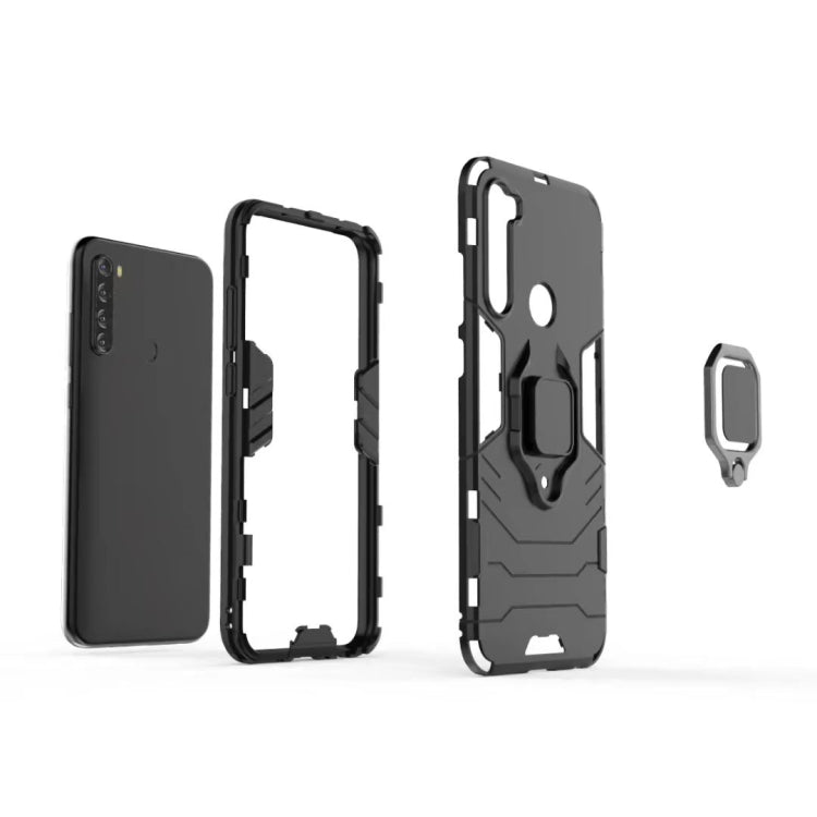 For Xiaomi Redmi Note 8T PC + TPU Shockproof Protective Case with Magnetic Ring Holder