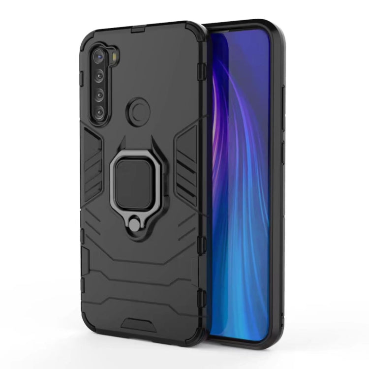 For Xiaomi Redmi Note 8T PC + TPU Shockproof Protective Case with Magnetic Ring Holder