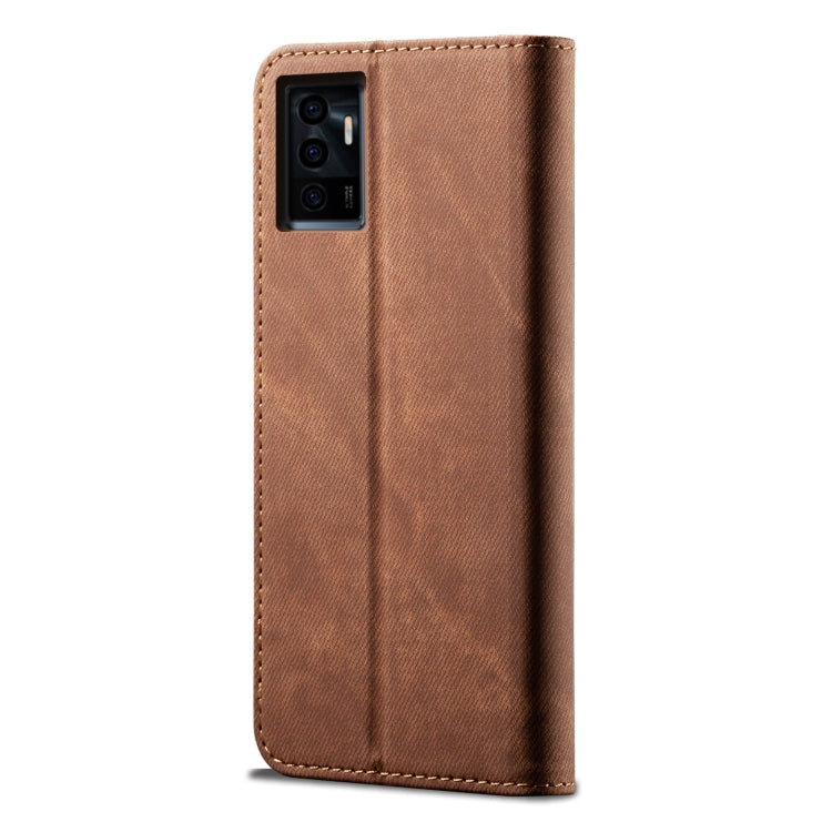 For vivo S10e / V23e Denim Texture Casual Style Leather Phone Case