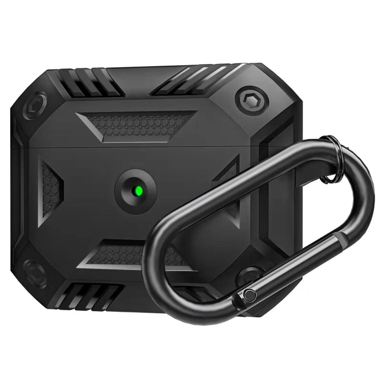 Silicone Earphone Protective Case with Hook For AirPods 3(Black)