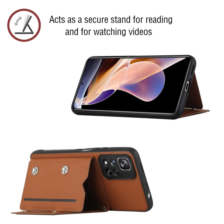 For Xiaomi Redmi Note 11 Pro Skin Feel PU + TPU + PC Phone Case with Card Slots