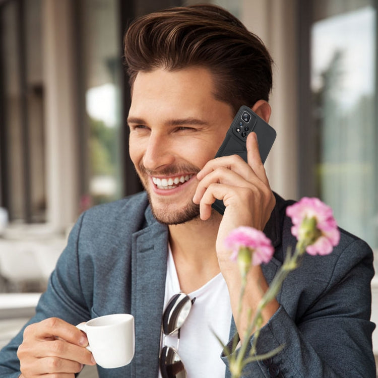 For Xiaomi Redmi Note 11 Pro Skin Feel PU + TPU + PC Phone Case with Card Slots