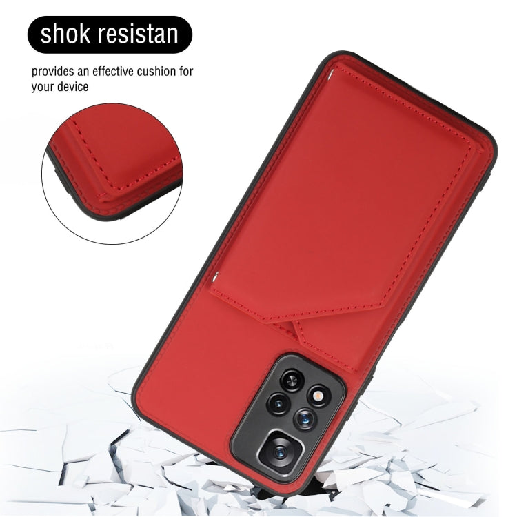 For Xiaomi Redmi Note 11 Pro Skin Feel PU + TPU + PC Phone Case with Card Slots