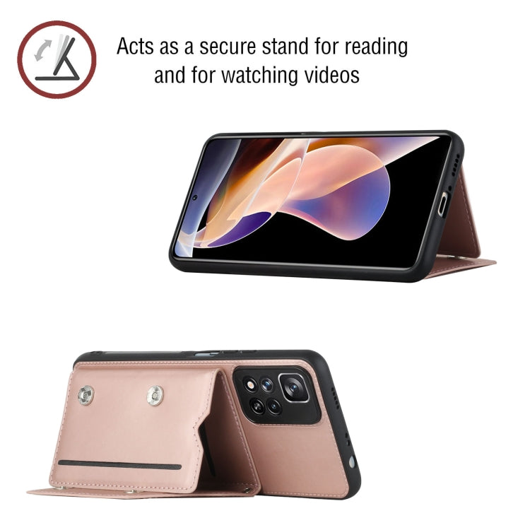 For Xiaomi Redmi Note 11 Pro Skin Feel PU + TPU + PC Phone Case with Card Slots