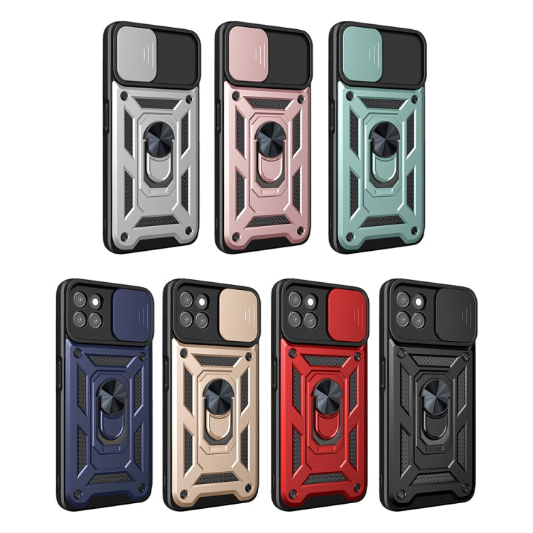 For OPPO Realme 8i Sliding Camera Cover TPU+PC Phone Case