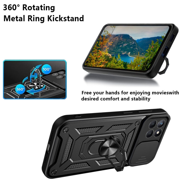 For OPPO Realme 8i Sliding Camera Cover TPU+PC Phone Case