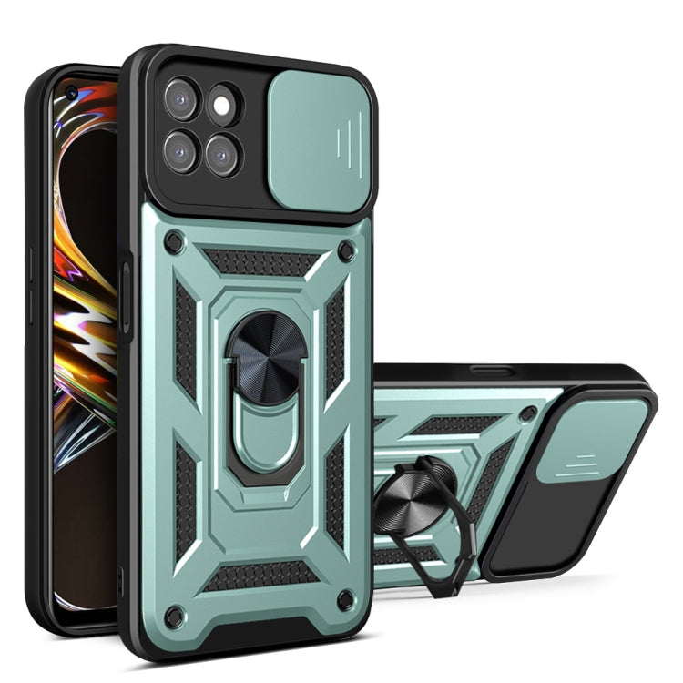 For OPPO Realme 8i Sliding Camera Cover TPU+PC Phone Case