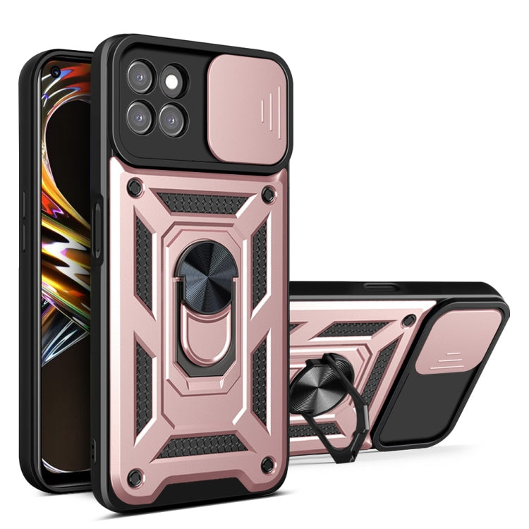 For OPPO Realme 8i Sliding Camera Cover TPU+PC Phone Case