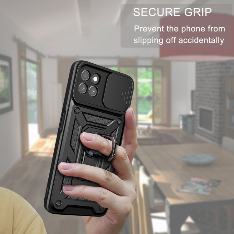 For OPPO Realme 8i Sliding Camera Cover TPU+PC Phone Case