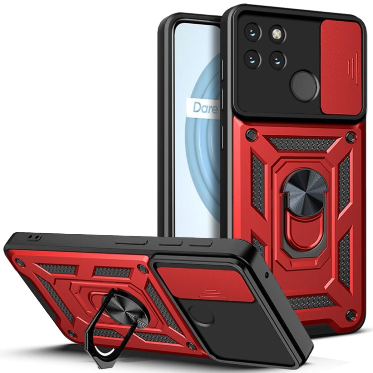 For OPPO Realme C21Y Sliding Camera Cover TPU+PC Phone Case