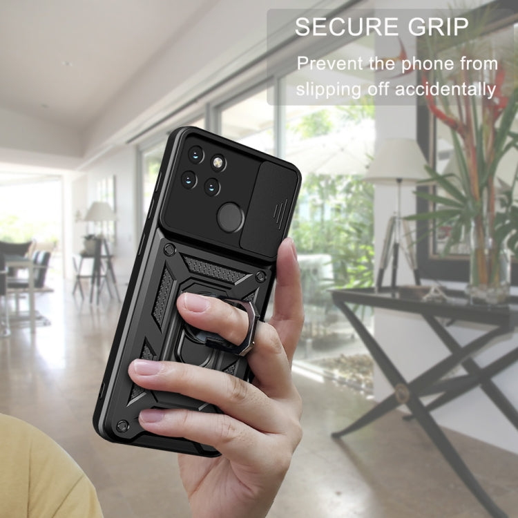 For OPPO Realme C21Y Sliding Camera Cover TPU+PC Phone Case