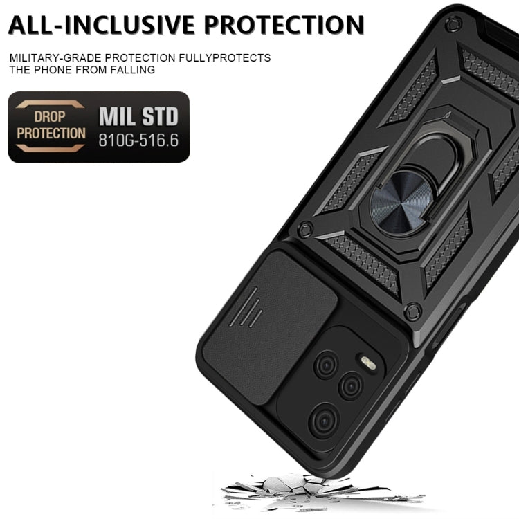 For vivo Y21s Sliding Camera Cover TPU+PC Phone Case