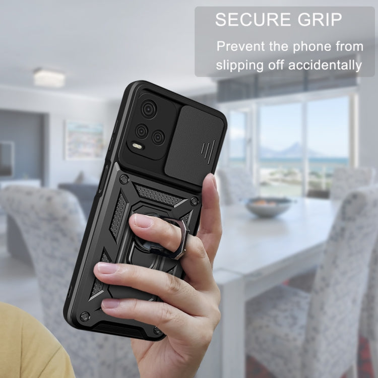 For vivo Y21s Sliding Camera Cover TPU+PC Phone Case