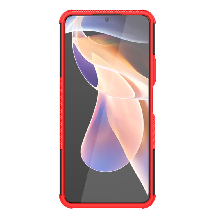 For Xiaomi Redmi Note 11 Pro (China) Tire Texture TPU + PC Phone Case with Holder