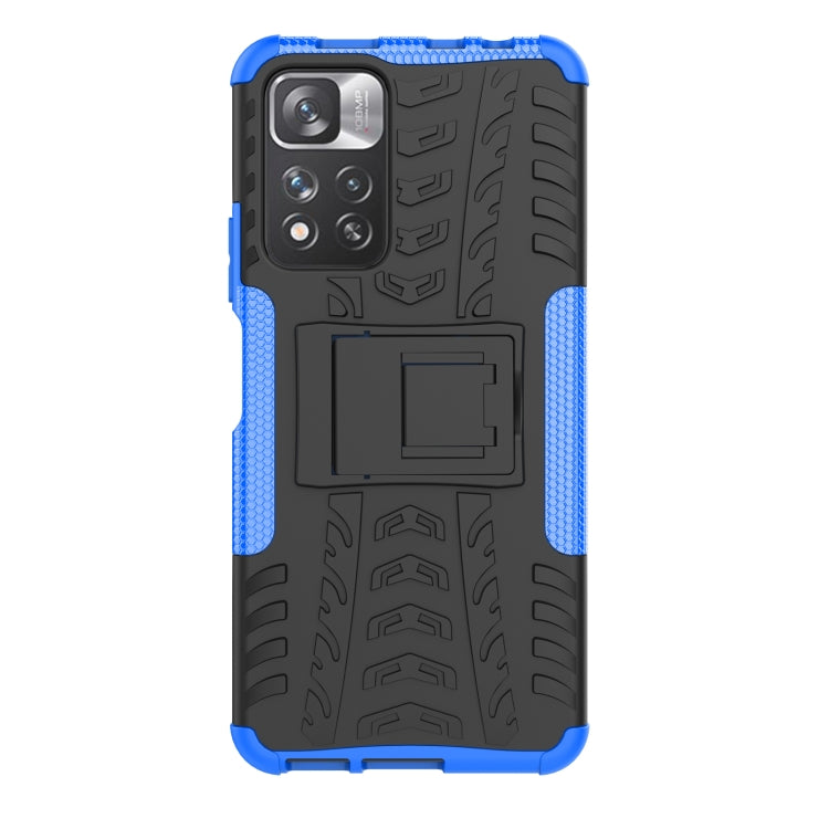 For Xiaomi Redmi Note 11 Pro (China) Tire Texture TPU + PC Phone Case with Holder