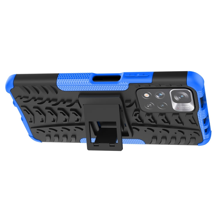 For Xiaomi Redmi Note 11 Pro (China) Tire Texture TPU + PC Phone Case with Holder