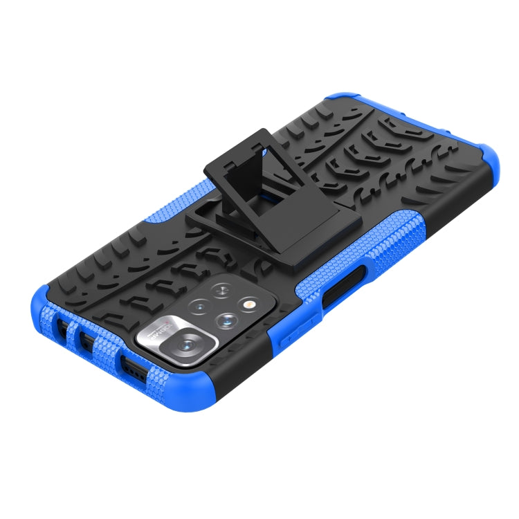 For Xiaomi Redmi Note 11 Pro (China) Tire Texture TPU + PC Phone Case with Holder