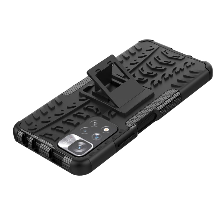 For Xiaomi Redmi Note 11 Pro (China) Tire Texture TPU + PC Phone Case with Holder