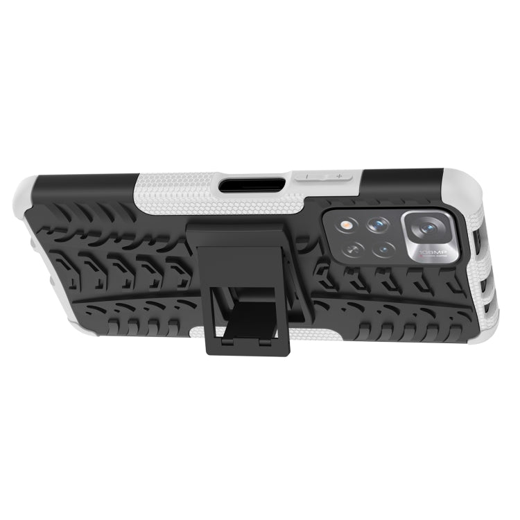 For Xiaomi Redmi Note 11 Pro (China) Tire Texture TPU + PC Phone Case with Holder