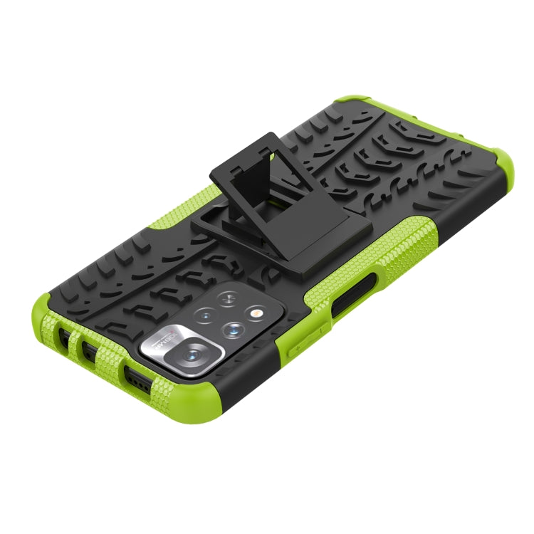 For Xiaomi Redmi Note 11 Pro (China) Tire Texture TPU + PC Phone Case with Holder