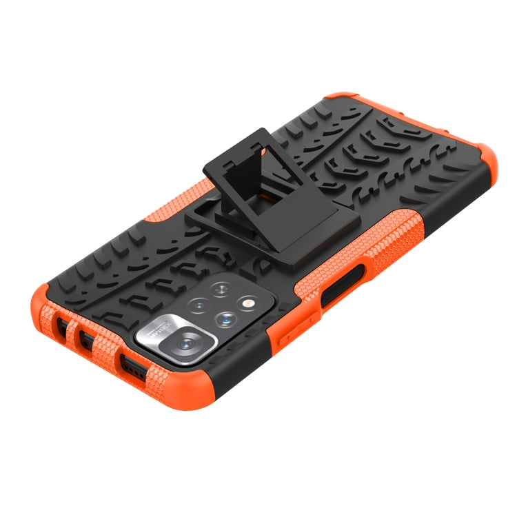 For Xiaomi Redmi Note 11 Pro (China) Tire Texture TPU + PC Phone Case with Holder