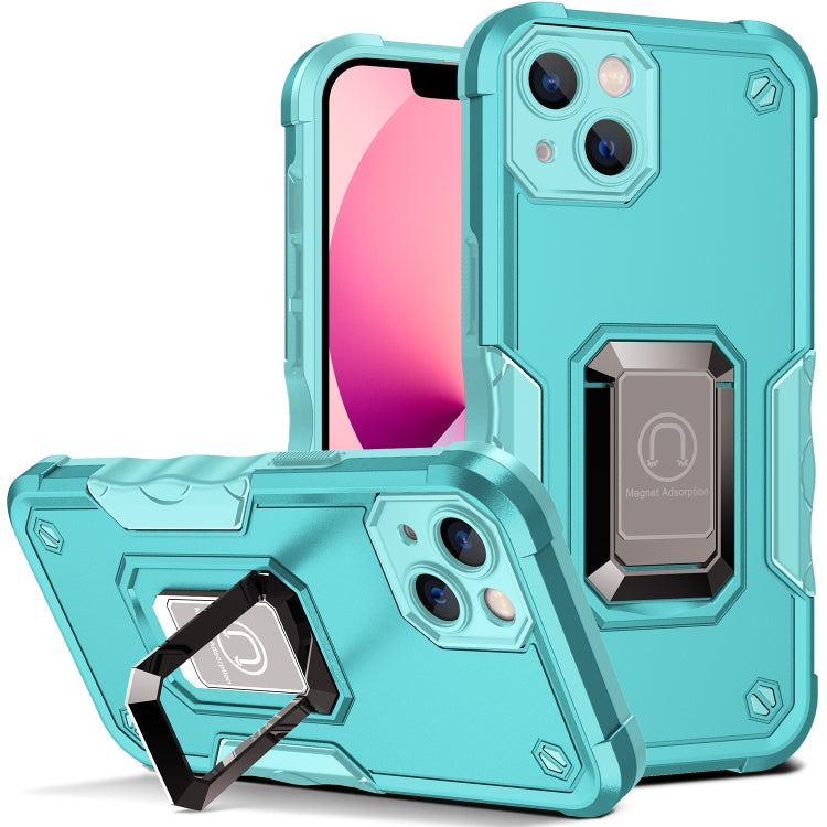 For iPhone 13 Ring Holder Non-slip Armor Phone Case