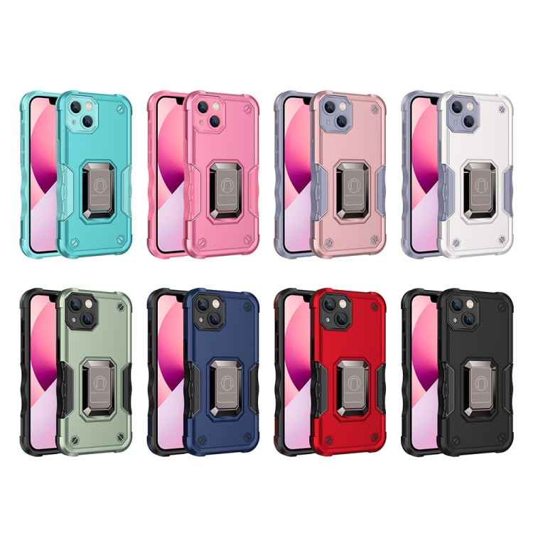 For iPhone 13 Ring Holder Non-slip Armor Phone Case