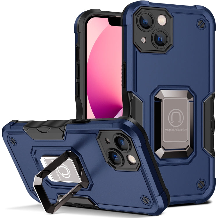 For iPhone 13 Ring Holder Non-slip Armor Phone Case