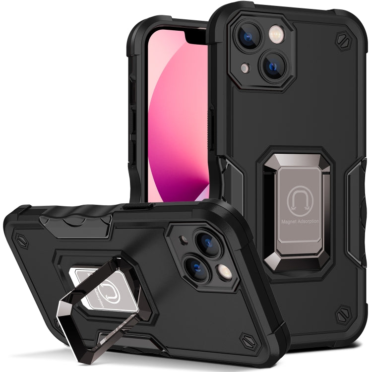 For iPhone 13 Ring Holder Non-slip Armor Phone Case