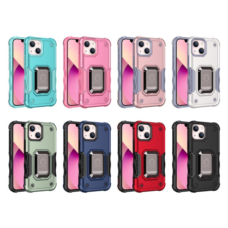 For iPhone 13 mini Ring Holder Non-slip Armor Phone Case