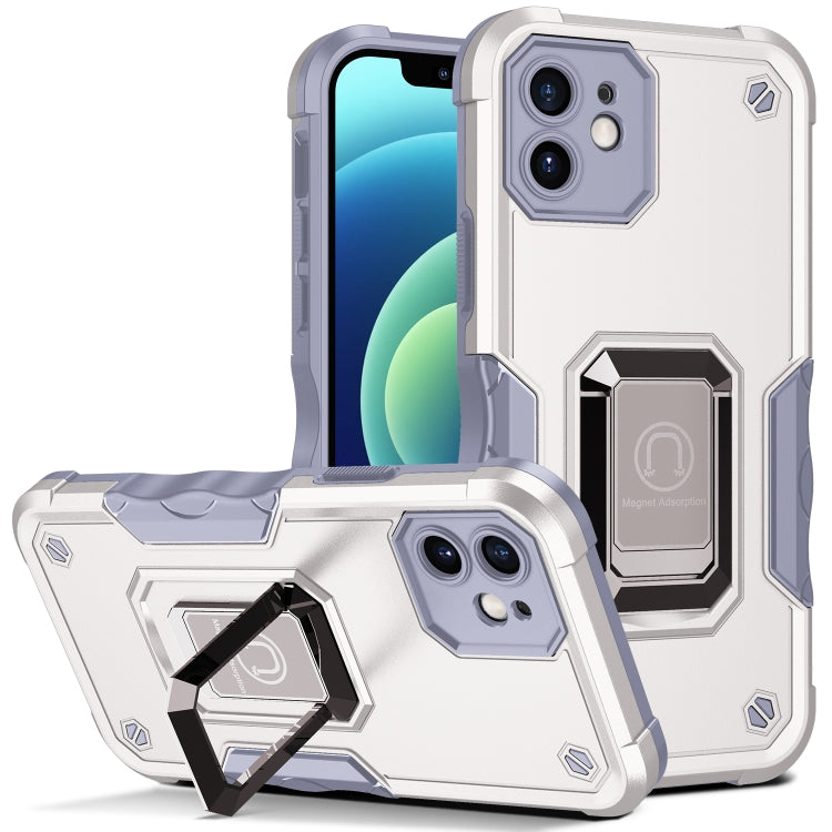 For iPhone 12 Ring Holder Non-slip Armor Phone Case