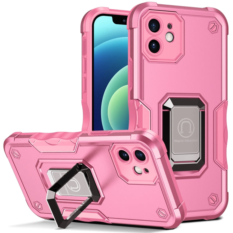 For iPhone 12 Ring Holder Non-slip Armor Phone Case