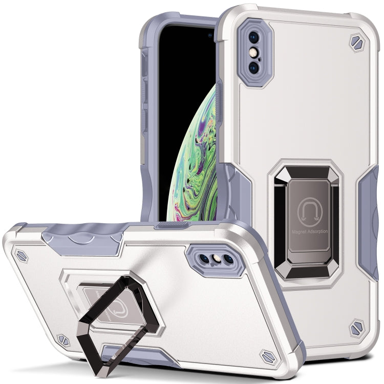 For iPhone XR Ring Holder Non-slip Armor Phone Case