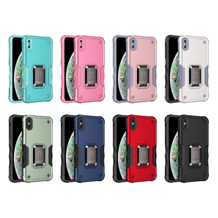 For iPhone XR Ring Holder Non-slip Armor Phone Case