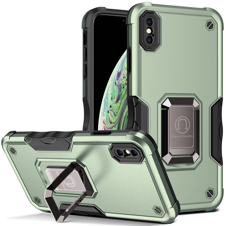 For iPhone XR Ring Holder Non-slip Armor Phone Case