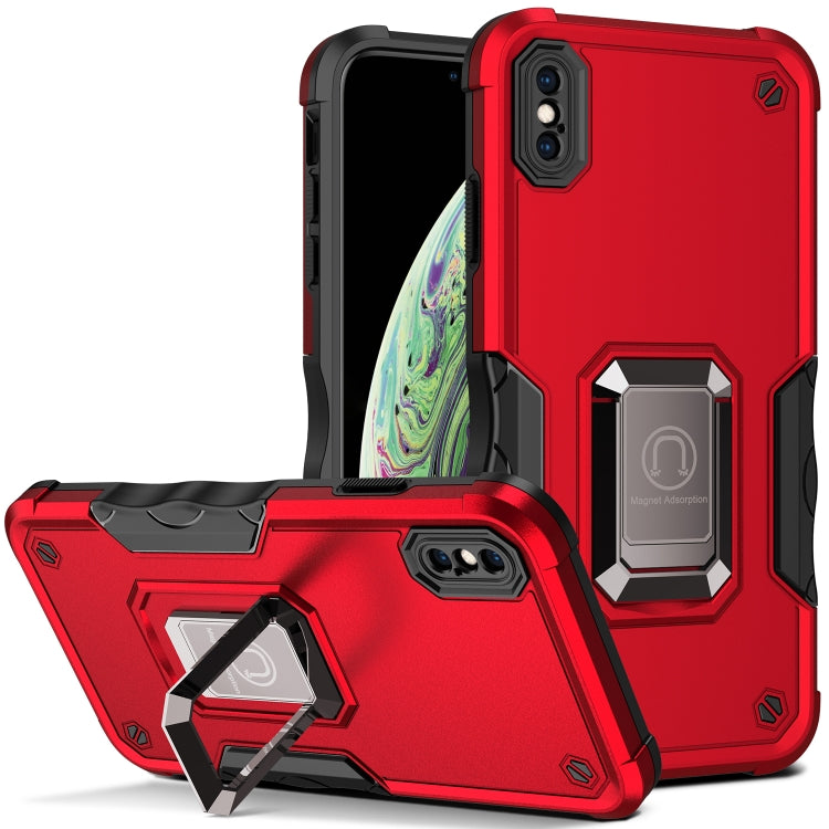 For iPhone XS Max Ring Holder Non-slip Armor Phone Case