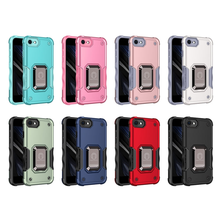 For iPhone SE 2022 / SE 2020 / 8 / 7 Ring Holder Non-slip Armor Phone Case