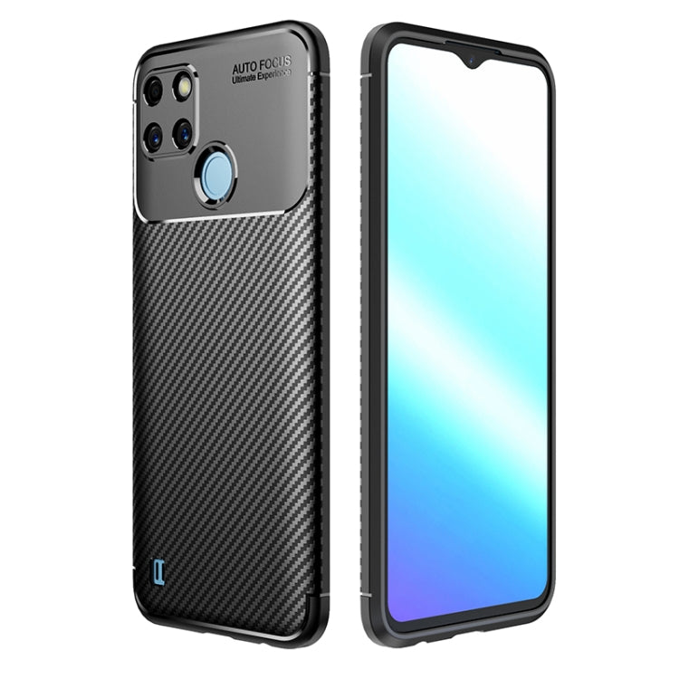 For OPPO Realme C21Y Carbon Fiber Texture TPU Phone Case