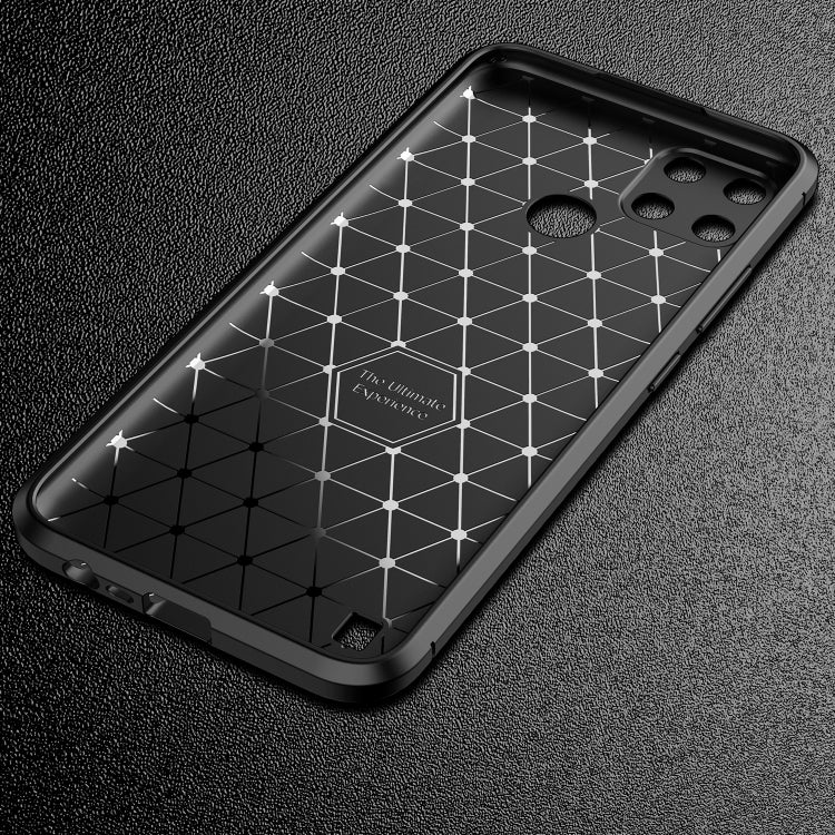 For OPPO Realme C21Y Carbon Fiber Texture TPU Phone Case