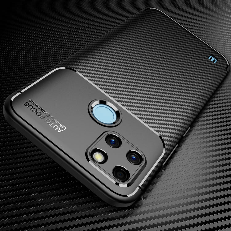 For OPPO Realme C21Y Carbon Fiber Texture TPU Phone Case