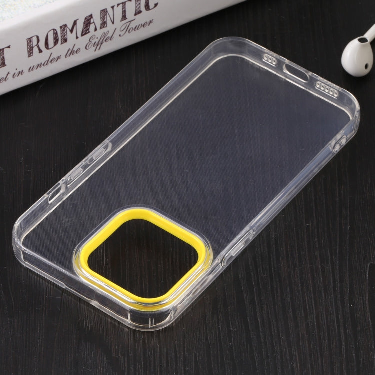 For iPhone 13 Macaron Lens Frame Transparent TPU Phone Case
